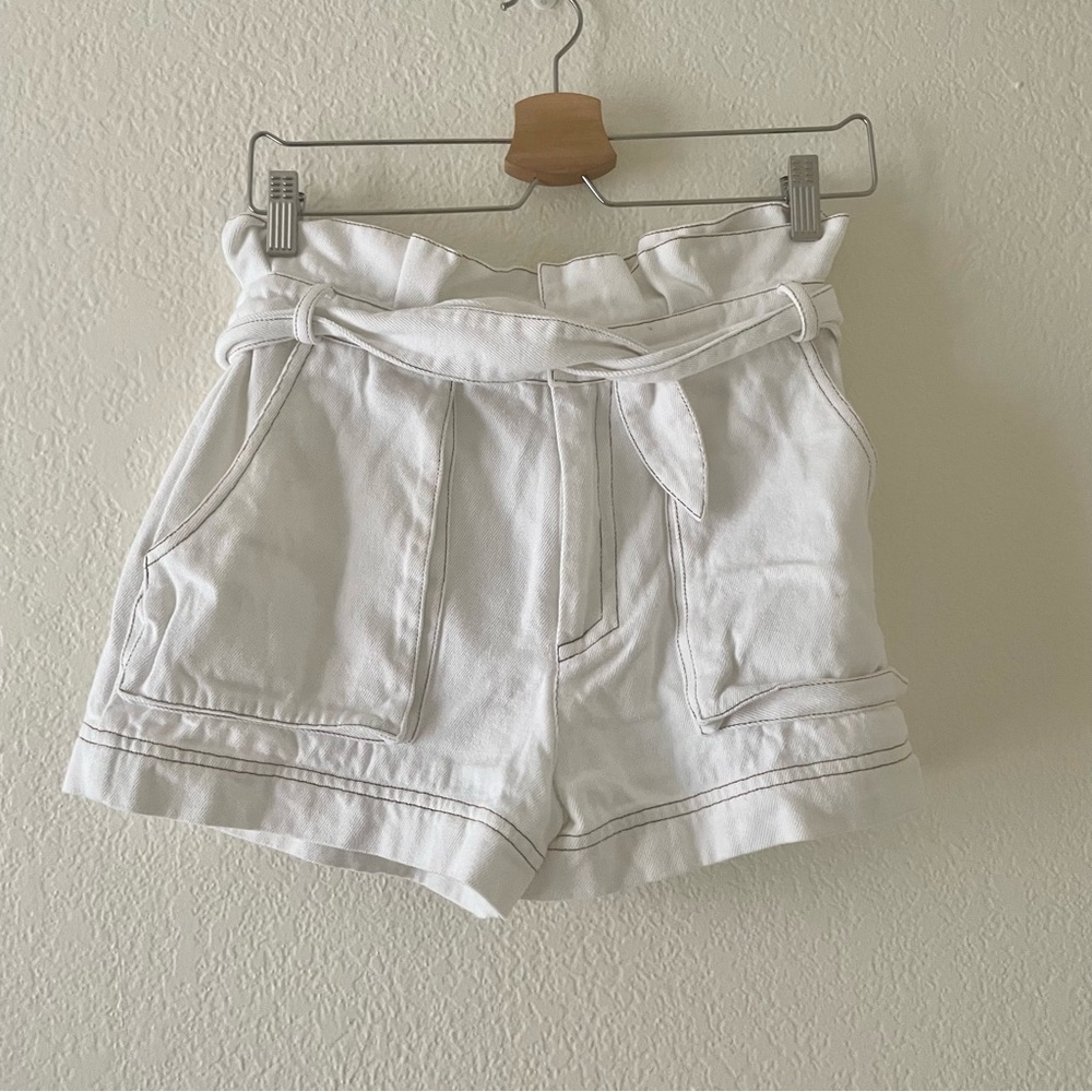 Lovers + Friends White Jean Shorts